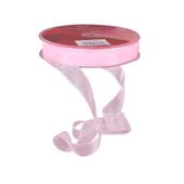 Baby Pink Woven Edge Organza (15mm x 25m)