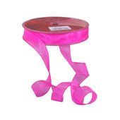 Shocking Pink Woven Edge Organza (15mm x 25m)