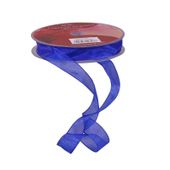 Royal Blue Woven Edge Organza (15mm x 20m)