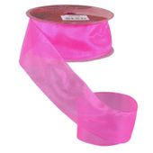 Shocking Pink Woven Edge Organza (38mm x 20m)