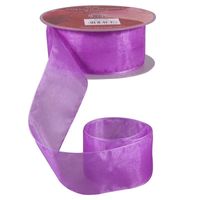 Purple Woven Edge Organza (38mm x 20m)