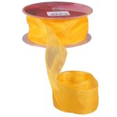 Yellow Woven Edge Organza (38mm x 20m)