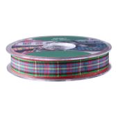 Red/Yellow/Green/Blue  Satin Tartan Ribbon (15mm x 20m)