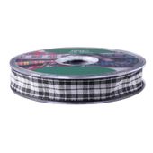 Higland Grey Satin Tartan Ribbon (15mm x 20m)