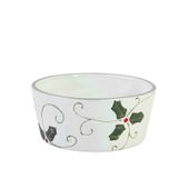 Silver Christmas Holly Bowl(19x19x8cm) 