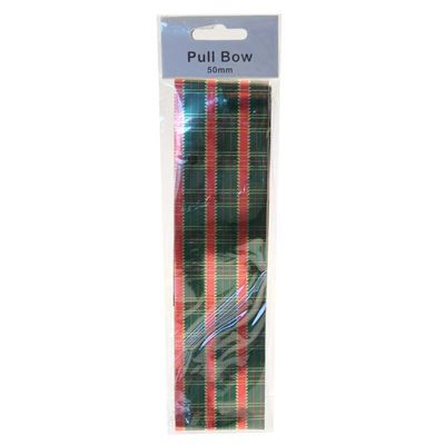 Tartan 50mm Pull Bow on Header 