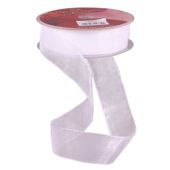White Woven Edge Organza (25mm x 20m)