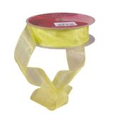 Lime Woven Edge Organza (25mm x 20m)
