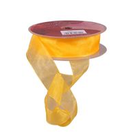 Yellow Woven Edge Organza (25mm x 20m)