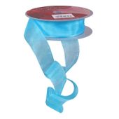Turquoise Woven Edge Organza (25mm x 20m)