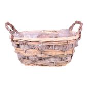 Oval Woven Basket with Ears (24cmx12cm)