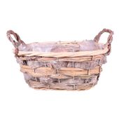 Oval Woven Basket with Ears (24cmx12cm)