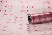 Fuchsia/Pink Dotty Leaf Film (80cmx100m)