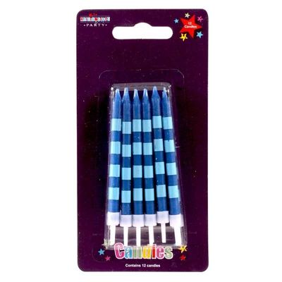 Blue stripe Candles