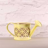 Watering Can with Hessian in Yellow (11.5cm)