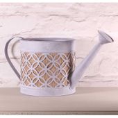 Watering Can with Hessian in Lilac (17cm)