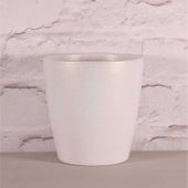 Elliot Orchid Pot - White Pearlised (14 x 14.5cm)