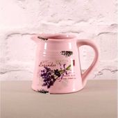 Pink Milk Jug Glazed with Lavender Decal (14.6x10.8cm)