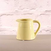 Cream Glazed Ceramic Milk Jug (11.3x8.5x8.9cm)