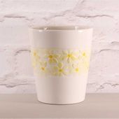 Darcy Orchid Pot with Daisy Band - Yellow (13.5 x 15.5cm)