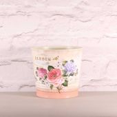 Rose and Hydrangea Pot Cover (15X13.5cm)