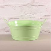 Green Round Zinc Bowl (8.5x20cm)