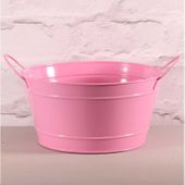 Pink Round Zinc Bowl (8.5x20cm)