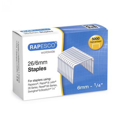 Staples 5000 per box  (26/6mm)