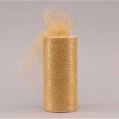 Gold Glitter Tulle  (15cm x 23m)