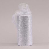 Silver Glitter Tulle  (15cm x 23m)