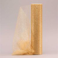 Gold Glitter Tulle  (30cm x 23m)