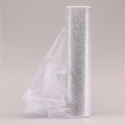 Silver Glitter Tulle  (30cm x 23m) 