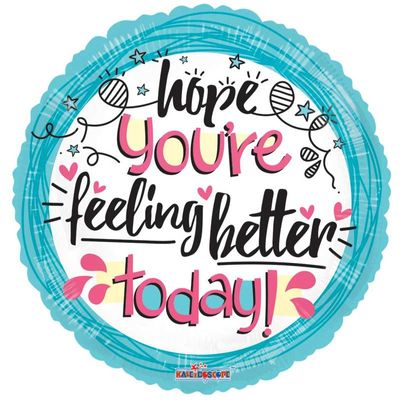 18inch Hope you're feeling better! Balloon 18inch Hope you're feeling better! Balloon